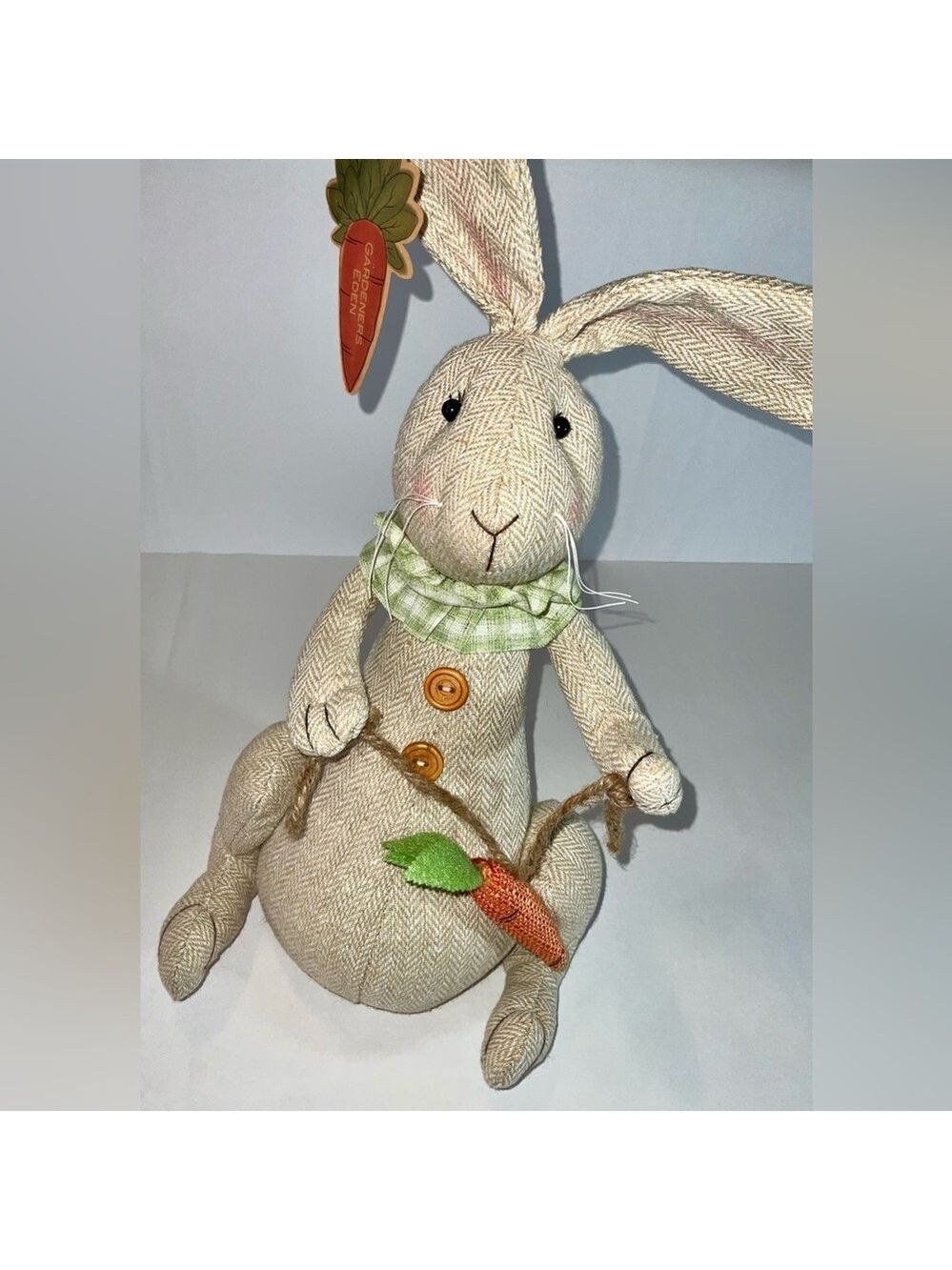 Gardeners Eden Rabbit - NWT - approx. 18” tall - farmhouse/primitive feels